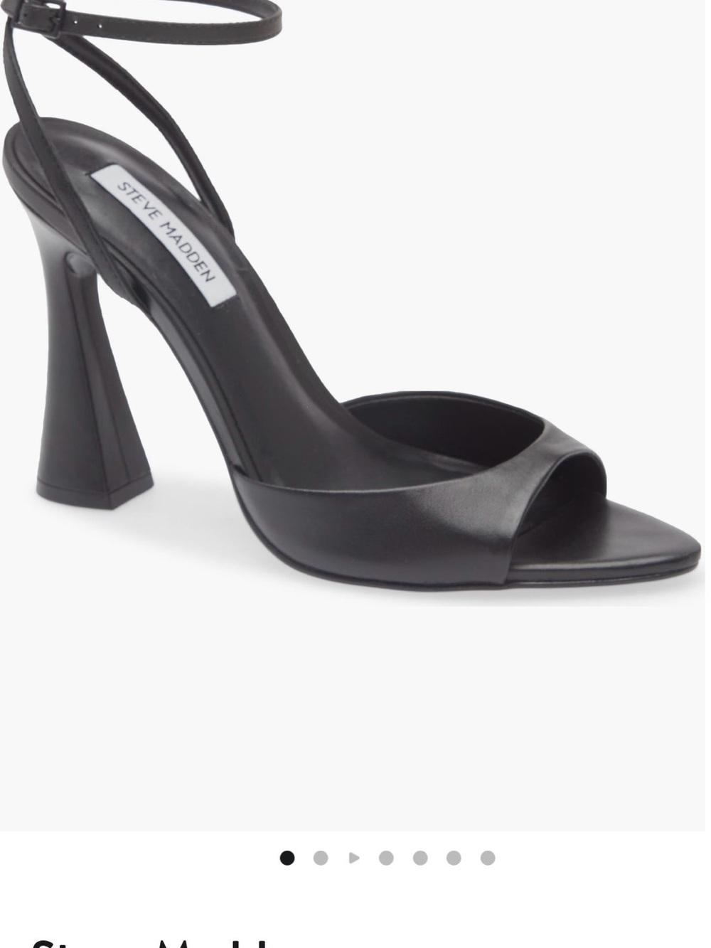 Steve Madden Black Strappy Pointed-Toe Heels
